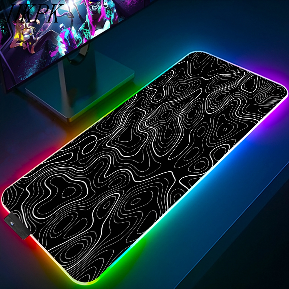 Keyboard Mouse Bundle Gaming - 90x40cm Black And White Line RGB