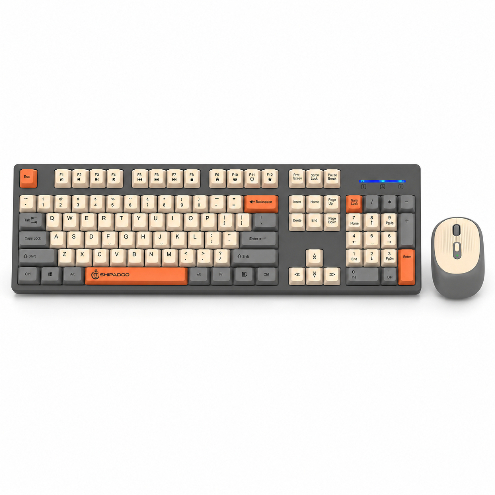 Gaming Keyboard And Mouse Combo - SHIPADOO W1060 2.4G Wireless Gaming Keyboard