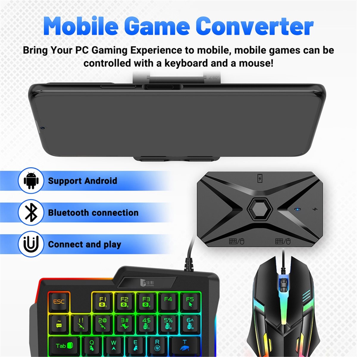 ABGN Mobile Games Converter Ki - Gaming Keyboard And Mouse Converter For Mobile incelemesi ve fiyatı