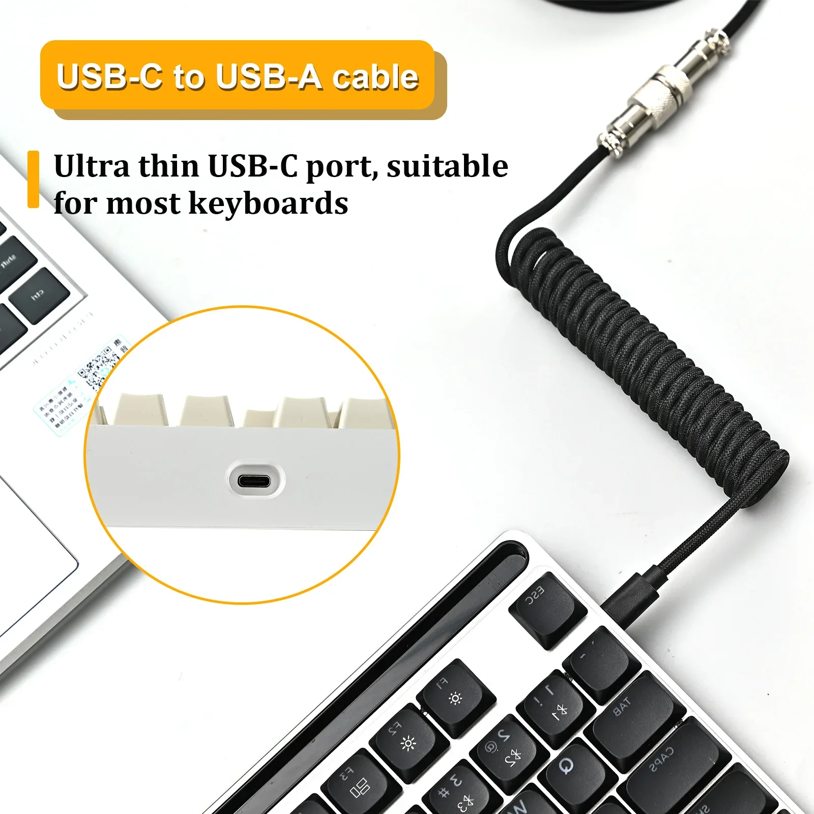 New Type C Coiled Cable USB Av - Gaming Keyboard Type C incelemesi ve fiyatı