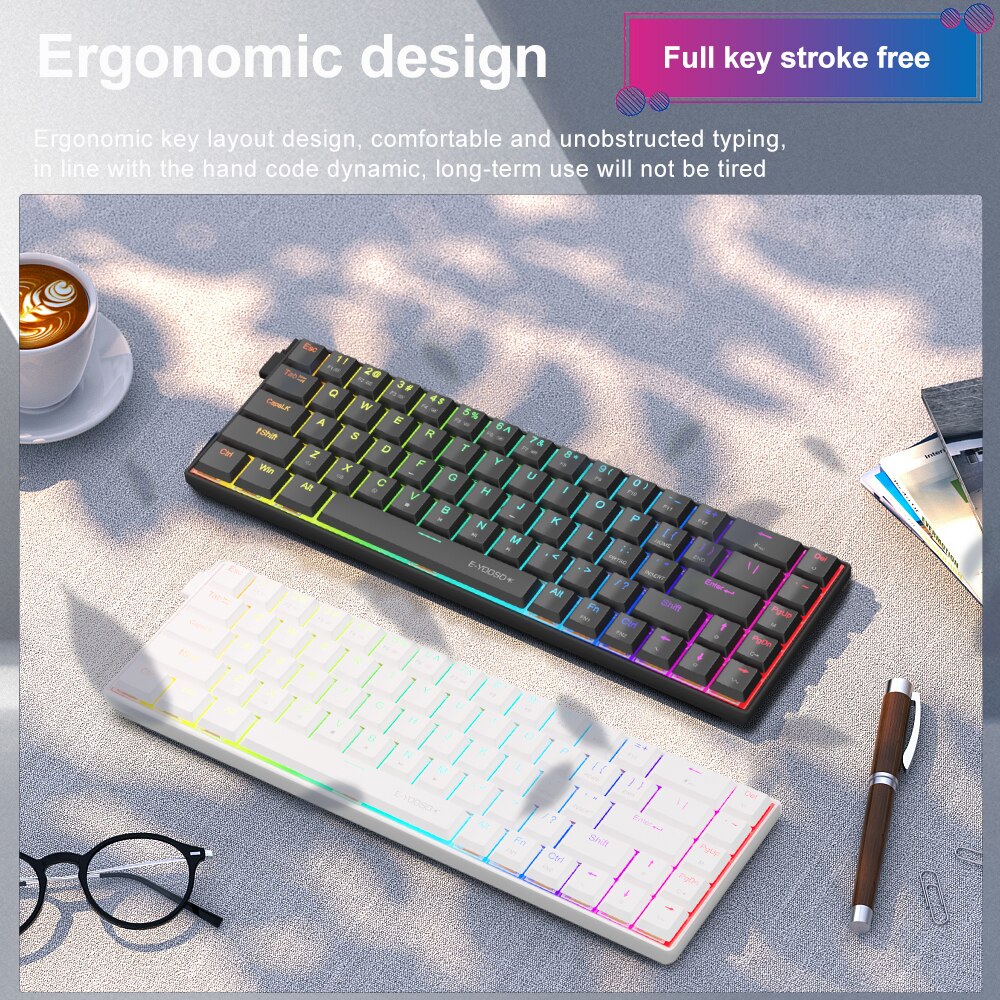 E-YOOSO A68 RGB Mini Slim USB  - Gaming Keyboard E Yooso incelemesi ve fiyatı