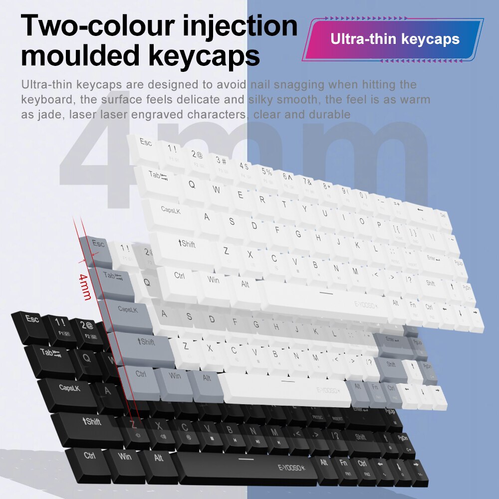 E-YOOSO A68 RGB Mini Slim USB  - Gaming Keyboard E Yooso incelemesi ve fiyatı
