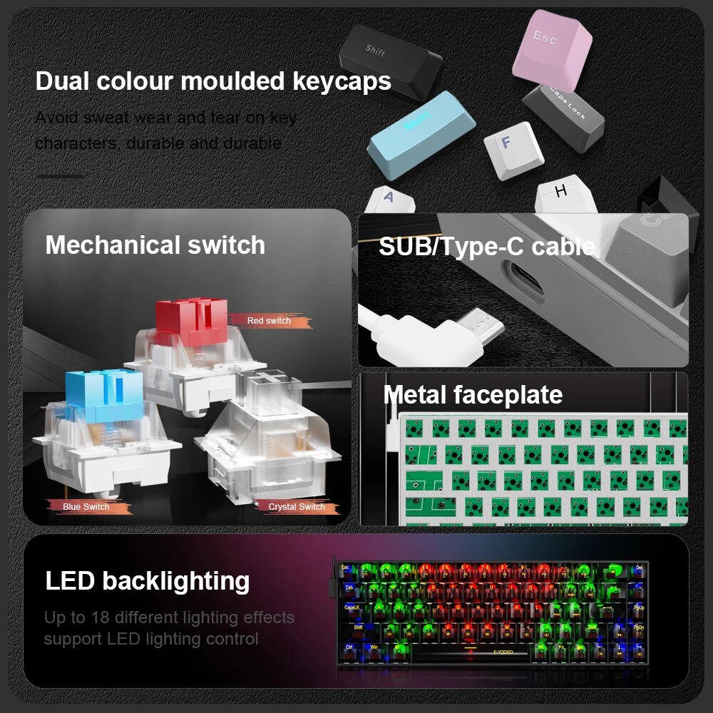 E-YOOSO Z686 USB Mini Slim Mec - Gaming Keyboard E Yooso incelemesi ve fiyatı