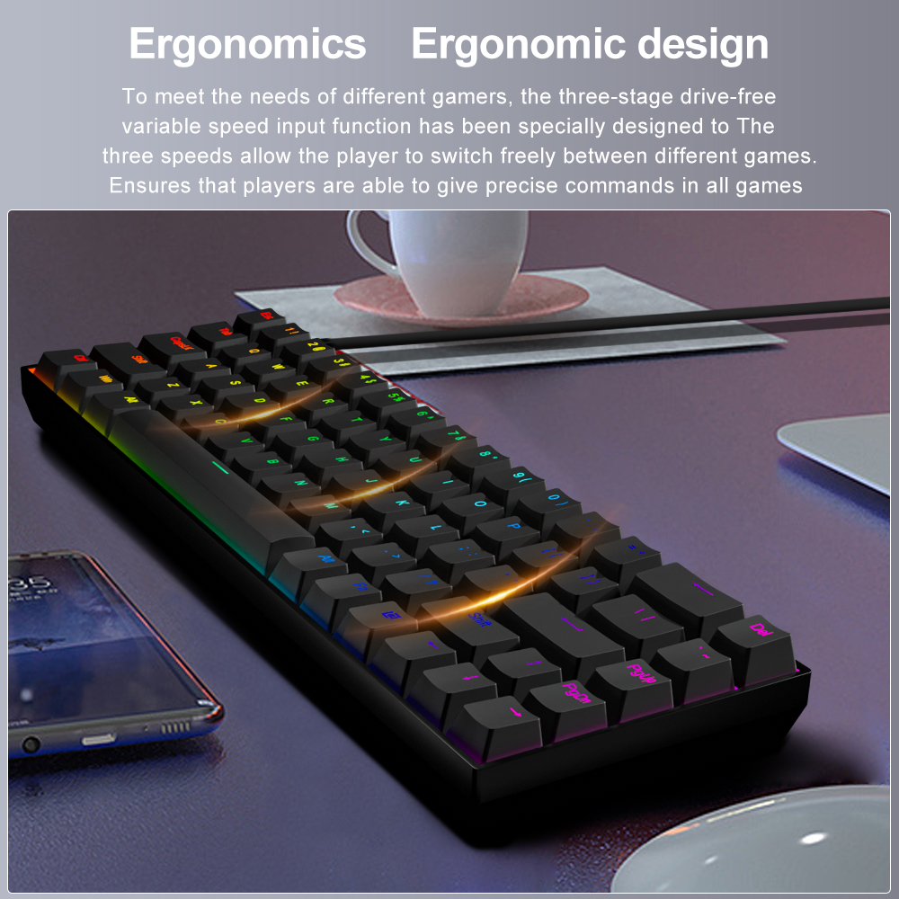 E-YOOSO Z686 RGB USB 60% Mini  - Gaming Keyboard E Yooso incelemesi ve fiyatı