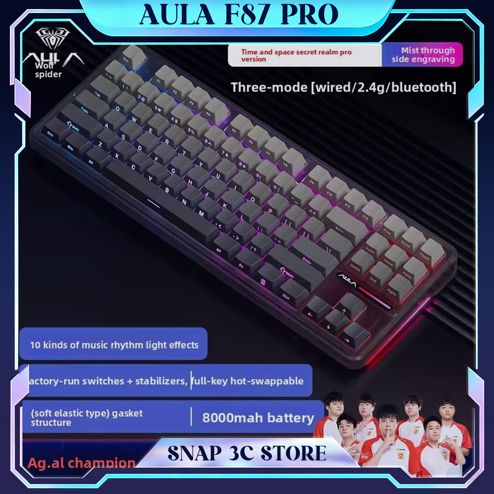 AULA F87 Pro Wireless Mechanic - Gaming Keyboard Thocky incelemesi ve fiyatı