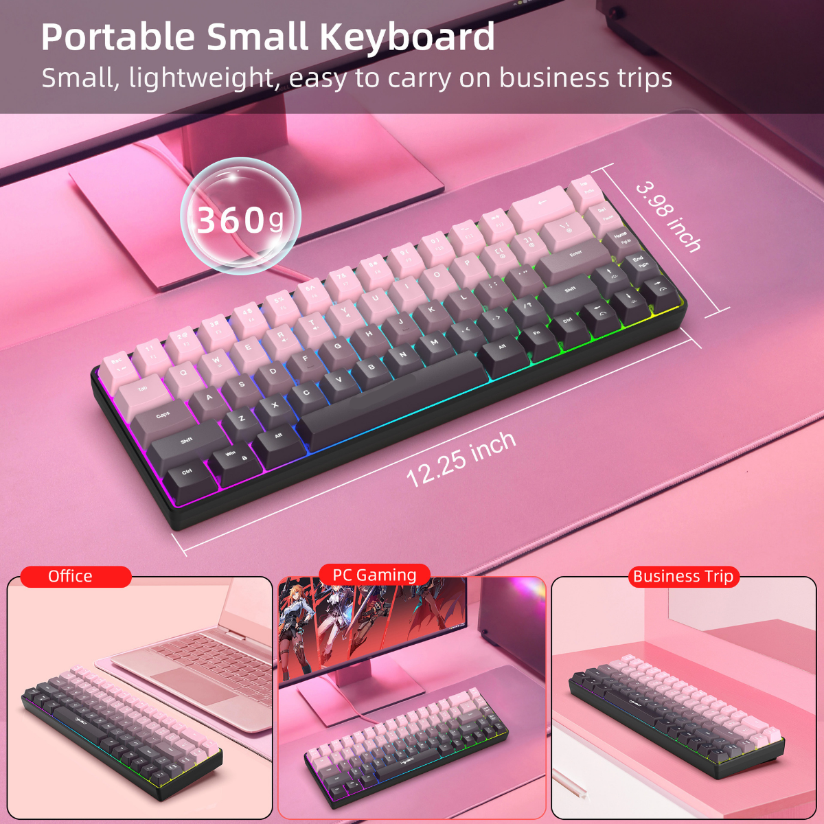 New Compact 68-Key Gradient-Co - Gaming Keyboard Ergonomics incelemesi ve fiyatı