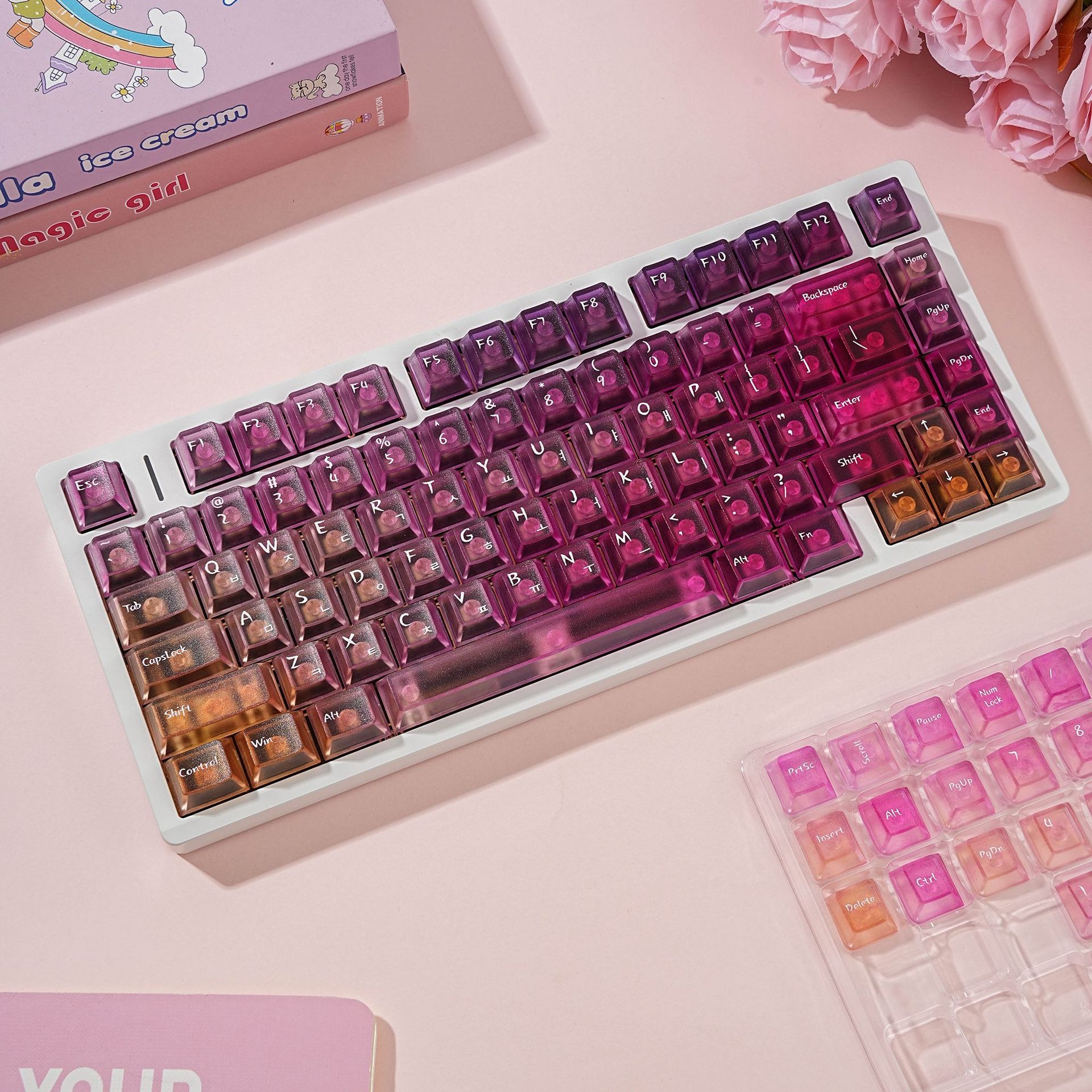 Gradient Transparent Korean ke - Keyboard Gaming Transparent incelemesi ve fiyatı