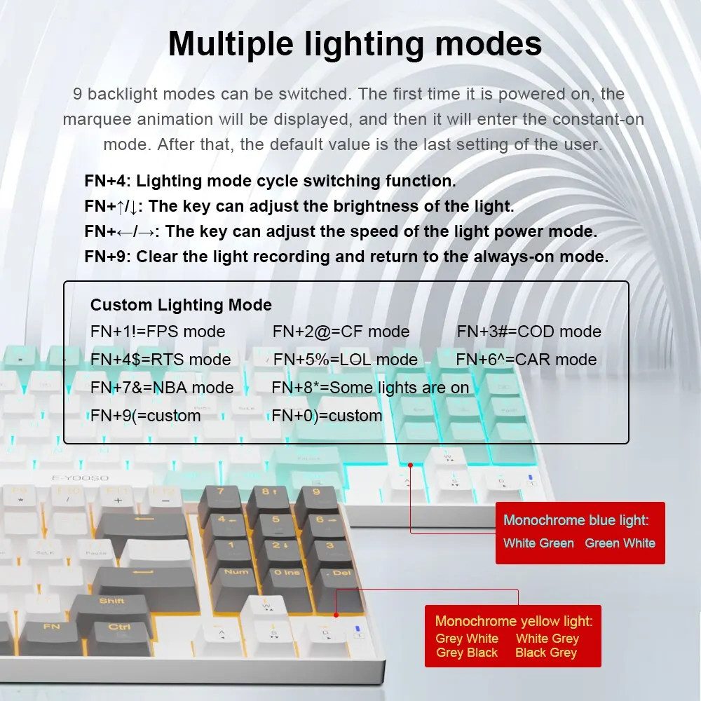 E-YOOSO Z13 USB Mechanical Gam - Gaming Keyboard E Yooso incelemesi ve fiyatı