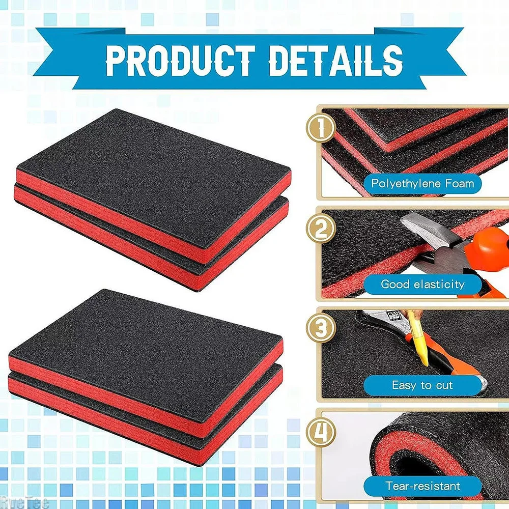 4Pcs Tool Box Foam Inserts Pac - Polyurethane Foam Sheet incelemesi ve fiyatı