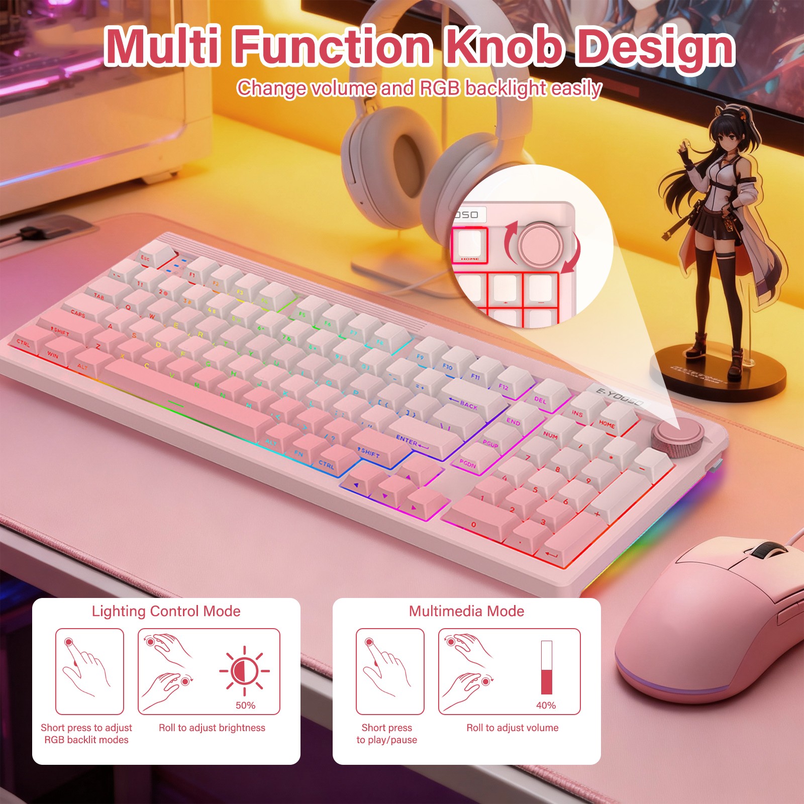E-YOOSO 98-Key Wired Tri-mode  - Gaming Keyboard E Yooso incelemesi ve fiyatı