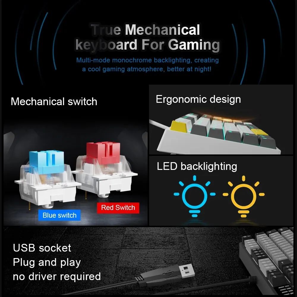 E-YOOSO Z14 USB Mechanical Gam - Gaming Keyboard E Yooso incelemesi ve fiyatı
