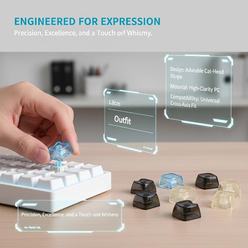 10Pcs MAO Profile Transparent  - Keyboard Gaming Transparent incelemesi ve fiyatı