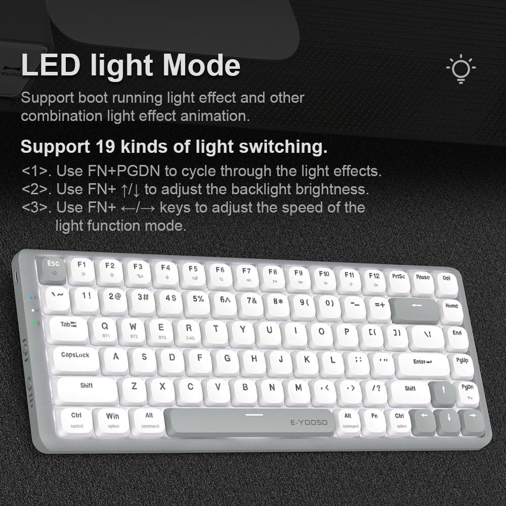 E-YOOSO Z84 Slim Mechanical Ga - Gaming Keyboard E Yooso incelemesi ve fiyatı