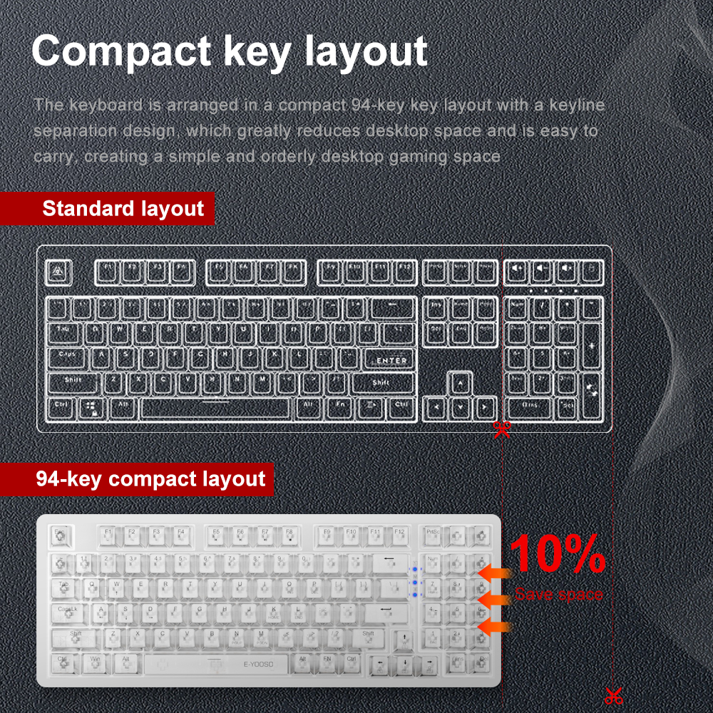 E-YOOSO Z94 USB Mechanical Gam - Gaming Keyboard E Yooso incelemesi ve fiyatı