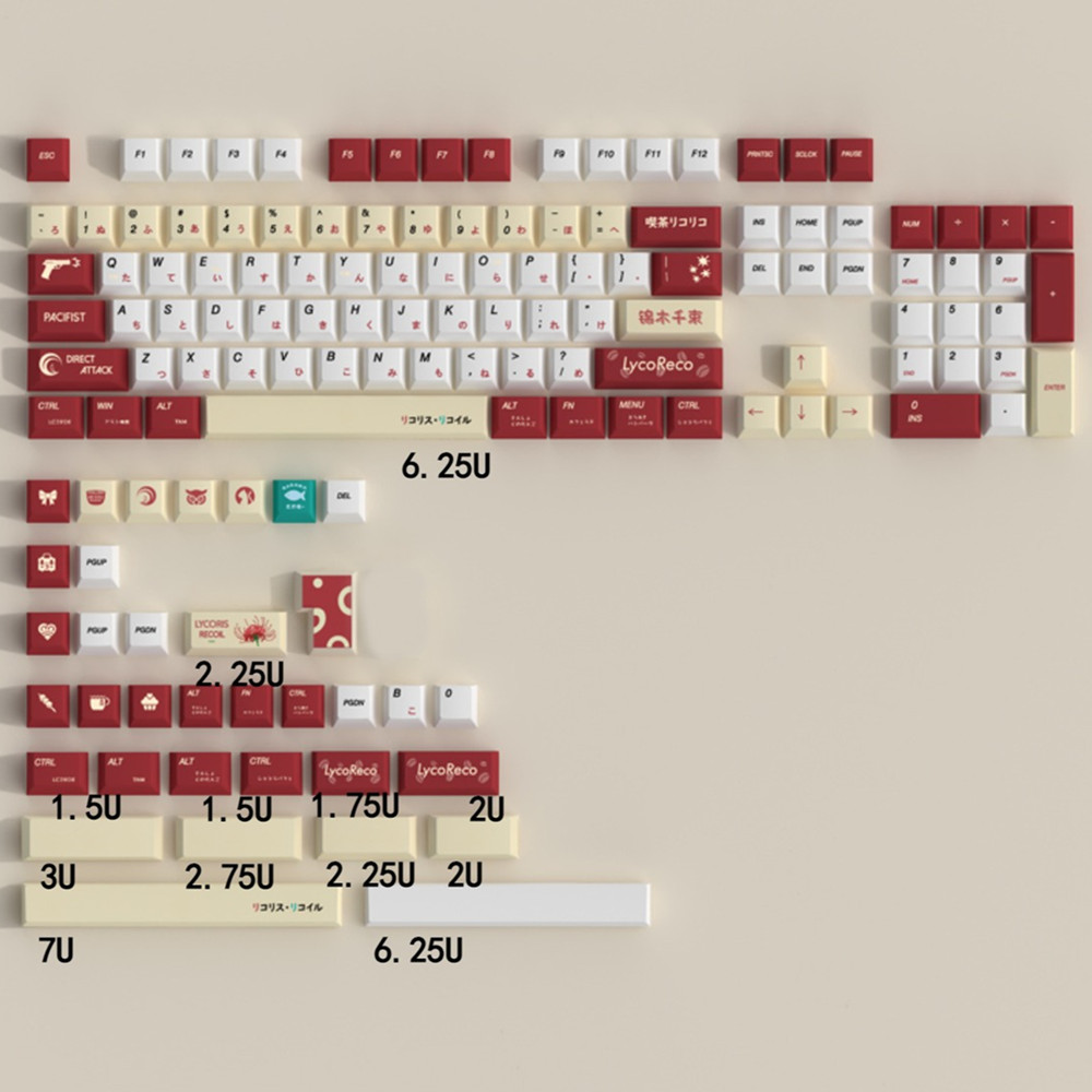 Lycoris Recoil Anime PBT Keyca - Gaming Keyboard Ergonomics incelemesi ve fiyatı